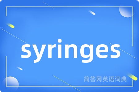 syringes是什么意思,syringes的中文翻译 syringes
