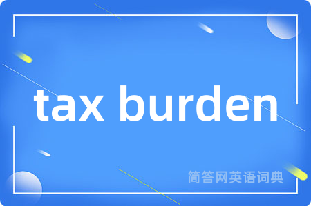 tax burden是什么意思,tax burden的中文翻译 tax burden