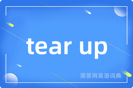 tear up是什么意思,tear up的中文翻译 tear up