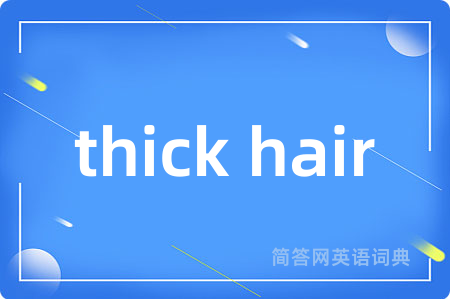 thick hair是什么意思,thick hair的中文翻译 thick hair