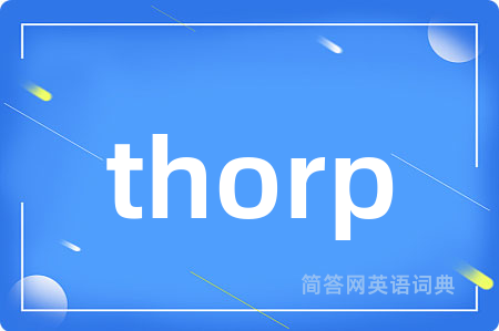 thorp是什么意思,thorp的中文翻译 thorp