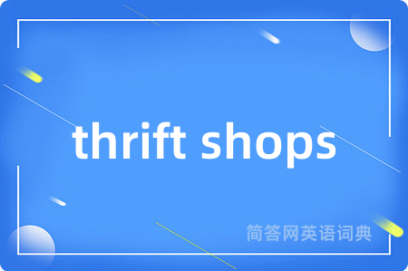 thrift shops