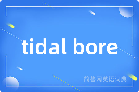tidal bore是什么意思,tidal bore的中文翻译 tidal bore