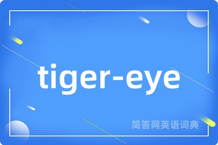 tiger-eye是什么意思,tiger-eye的中文翻译 tiger-eye