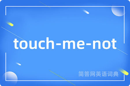touch-me-not是什么意思,touch-me-not的中文翻译 touch-me-not