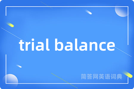 trial balance