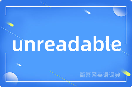 unreadable