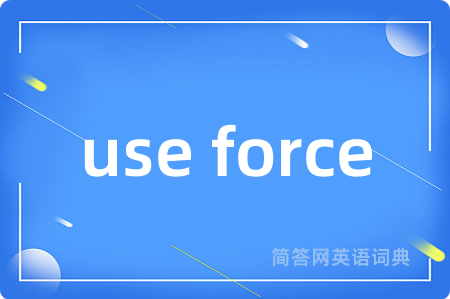 use force是什么意思,use force的中文翻译 use force