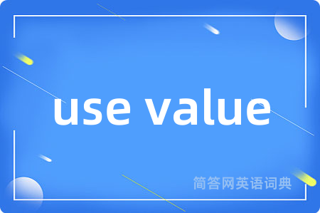 use value是什么意思,use value的中文翻译 use value