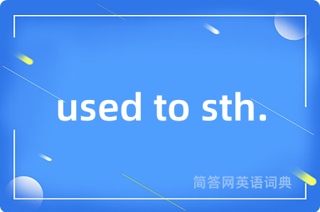 used to sth.
