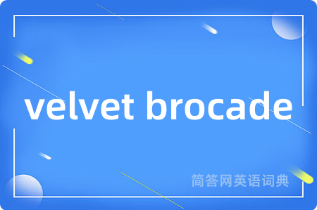 velvet brocade