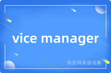 vice manager