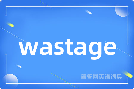 wastage是什么意思,wastage的中文翻译 wastage
