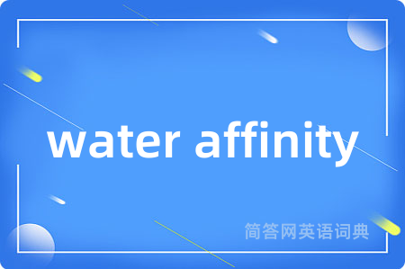 water affinity