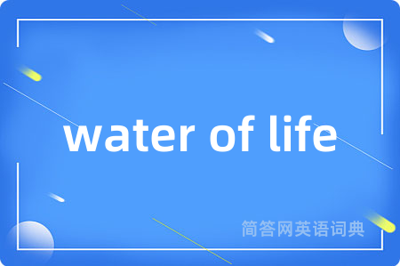 water of life是什么意思,water of life的中文翻译 water of life