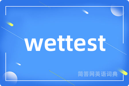 wettest是什么意思,wettest的中文翻译 wettest