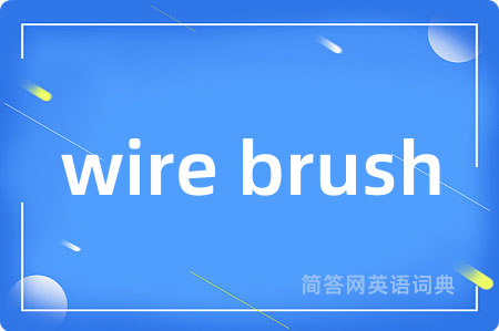 wire brush是什么意思,wire brush的中文翻译 wire brush