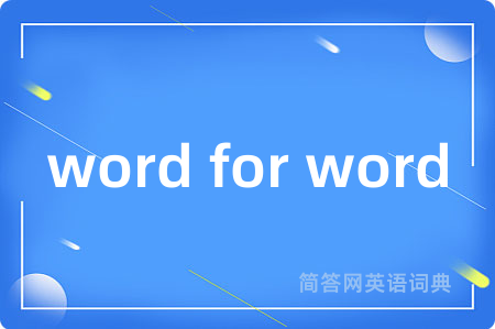 word for word