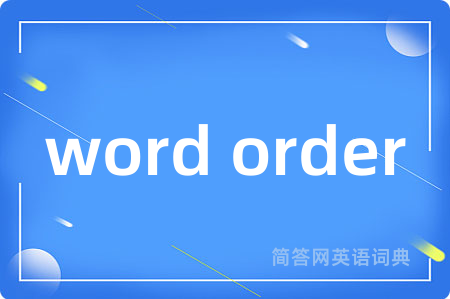 word order