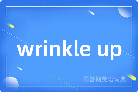 wrinkle up是什么意思,wrinkle up的中文翻译 wrinkle up