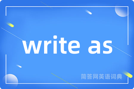 write as
