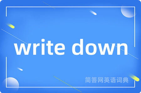 write down