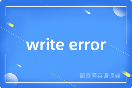 write error