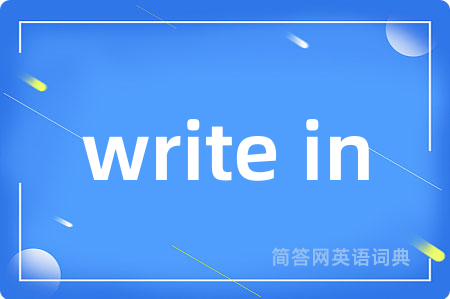 write in