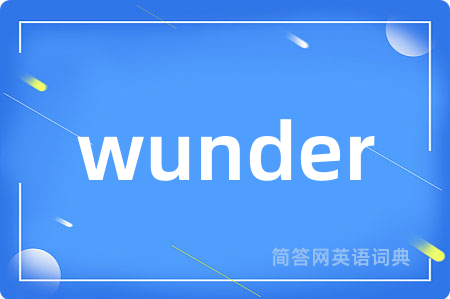 wunder是什么意思,wunder的中文翻译 wunder