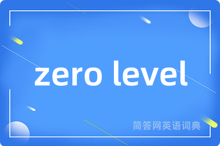 zero level